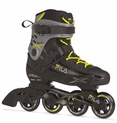 Коньки роликовые FILA HOUDINI, black/grey/lime, UK 10,5