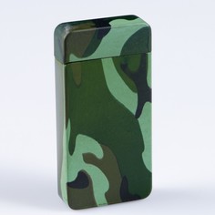 Зажигалка электронная в подарочной коробке, дуговая, USB, цвет хаки, 3.5 х 7 см No Brand