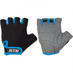 Велоперчатки STG 909, black/blue, M