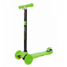 Самокат Y-SCOO maxi A-20 Shine цв. green со светящими колесами