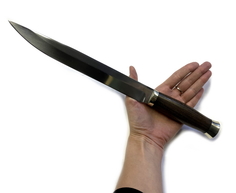 Большой нож Фараон Семин, сталь Х12МФ, рукоятка венге, литье мельхиор