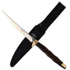 Нож разделочный "Скорпион" с чехлом, сталь - 65х13, рукоять - дерево, 14.5 см ВИТЯЗЬ