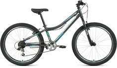 Велосипед FORWARD Titan 1.0 6ск. 24 2022 темно-серый/бирюзовый