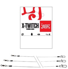 Поводки титан. LJ Pro Series оснащ. вертл. и застеж. диам.0.30мм/10кг/20см 2шт. Lucky John