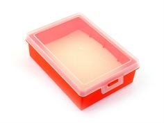 Коробка для приманок PlBOX 1801 (без ячеек, изолон 8 мм) 125 х 175 х 50 мм, цв. Красный G2