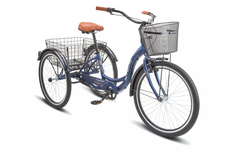 Велосипед STELS Energy-III 26" K010*LU098804*LU092456 *16" Синий/золотой (1+1)корзина