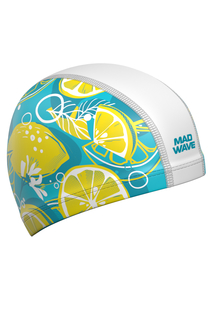 Шапочка для плавания Mad Wave Lemon white