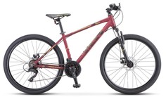 Велосипед STELS Navigator-590 MD 2021 16" бордовый/салатовый