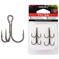 Крючки Select тройные treble hook TH-36 #02 (4шт в упаковке)