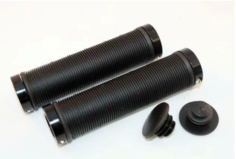 Грипсы велосипедные ручки на руль CLO211 на руль резиновые 130мм антискользящие, с 2 черны Clarks