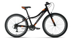 Подростковый велосипед Forward Twister 24 1.0, год 2023, Черный-Оранжевый, ростовка 12