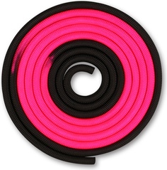 Скакалка гимнастическая INDIGO IN165 300 см black/pink