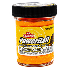Паста форелевая Berkley PowerBait NATURAL SCENT Glitter 50gr (BGTAFO2), Анис, оранж.
