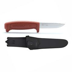 Нож Morakniv / Mora (Мора) Basic углеродистая сталь, пласт. ручка (красный), 12147