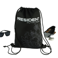 Мешок для обуви Mr.President, герб России, цвет чёрный, размер 41х31