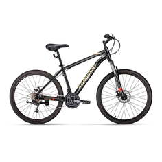 Велосипед горный Forward Hardi 26 2.0 D AL рама 16" черный/желтый