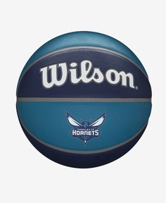 Мяч баскетбольный Wilson NBA Team Tribute Charlotte Hornets, размер 7, сине-голубой
