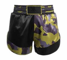 Шорты для кикбоксинга Adidas Kick Boxing Short Satin зелено-чёрные, M