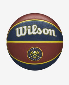 Мяч баскетбольный Wilson NBA Team Tribute Denver Nuggets, размер 7, коричнево-синий