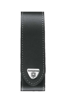 Чехол на ремень VICTORINOX для ножей RangerGrip 130 мм, кожаный, 35x40x140 мм, чёрный