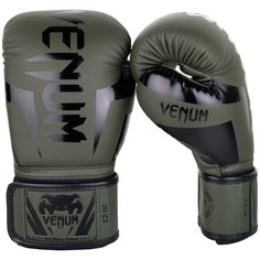 Боксерские перчатки Venum Elite хаки, 10 унций