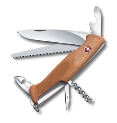 Нож перочинный VICTORINOX RangerWood 55, 130 мм, 10 фнк, рукоять из орехового дерева