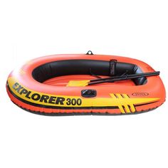 Лодка Explorer 300, 3 местная, 211 х 117 х 41 см, от 6 лет, вёсла, насос, до 186 кг, 58332 Intex