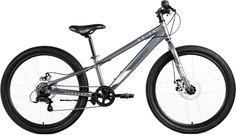 Велосипед FORWARD SPIKE D 24 7ск. 2023 серый/серебр.