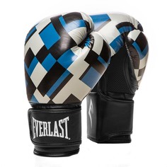 Перчатки тренировочные Everlast Spark 14oz синий,клетка