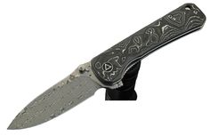 Складной нож QSP Knife Hawk QS131-Q, ламинированный дамаск, карбон с алюминием