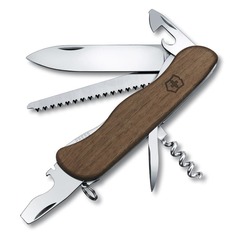 Нож перочинный VICTORINOX Forester, 111 мм, 10 функций,, деревянная рукоять