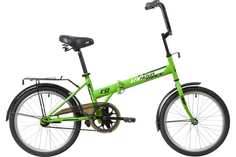 Велосипед Novatrack 20" складной, Tg30, салатовый, тормоз нож,двойной обод,сид.и руль комф