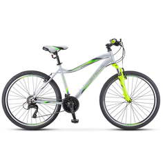 Велосипед STELS 26" Miss-5000 V V050 2021 18" серебристый/салатовый