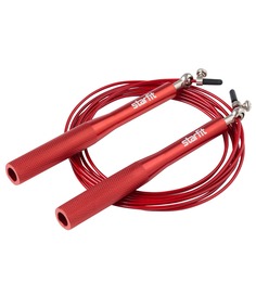 Скакалка Starfit RP-302 скоростная, металл, 3 м, с подшипниками и шарнирами, красный
