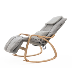 Массажное кресло-качалка GESS Moderno серое, роликовое, вибромассажное, функция прогрева