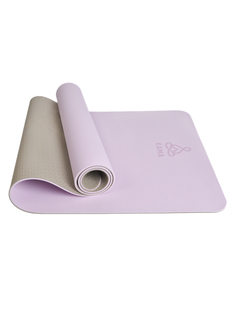 Коврик для йоги и фитнеса KAMA YOGA TPE, 6 мм, 183 x 61 см, розовый, чехол + ремешок