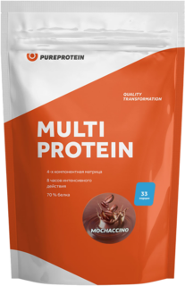 Питание спортивное Pureprotein Multi Protein вкус мокаччино, 1 кг