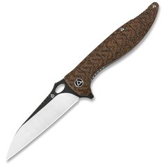 Складной нож QSP Knife Locust QS117-A, сталь 154CM, рукоять коричневая микарта