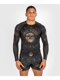 Рашгард Venum Santa Muerte Dark Side L-S Black-Brown, S