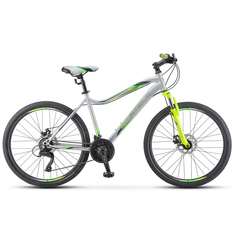 Велосипед STELS Miss-5000 D V020 2021 18" серебристый/салатовый