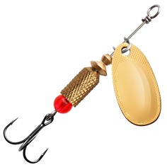 Блесна-вертушка для рыбалки AQUA ESTI ROCKET-2 6,0g, золото, 1 штука