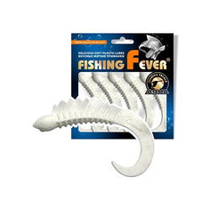 Твистер AQUA FishingFever REAL, 6,5cm, 2,5g, 5 шт, 001 (белый), 1 уп.