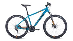 Велосипед Forward Apache 27.5 3.0 Disc 2021 21" бирюзовый/оранжевый