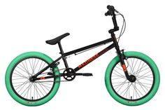 Велосипед Stark Madness BMX 1 2023 9" черный/красный/зеленый