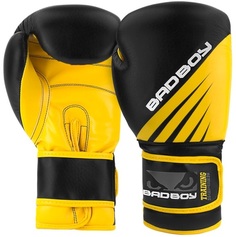 Боксерские перчатки Bad Boy Training Series Impact Boxing Gloves - Black/Yellow 16 унций