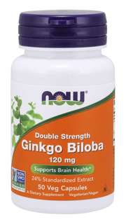 NOW Ginkgo Biloba 120 mg, 50 капс