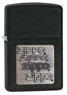 Зажигалка ZIPPO Classic Black Crackle™, латунь/сталь, чёрная, матовая, 38x13x57 мм