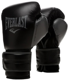 Перчатки тренировочные Everlast Powerlock PU 2 16oz чёрные, 1 пара