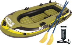 Лодка надувная Jilong Fishman 300-set (JL007208-1N) с веслами и насосом