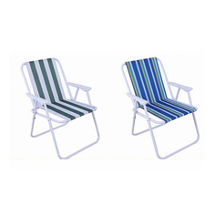 Кресло туристическое складное в полоску 50 x 45 x 74 см в ассортименте (цвет по наличию) No Brand